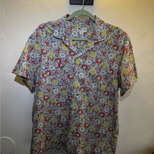 J Crew Men's Floral Multi Color Short Sleeve Shirt